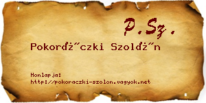 Pokoráczki Szolón névjegykártya